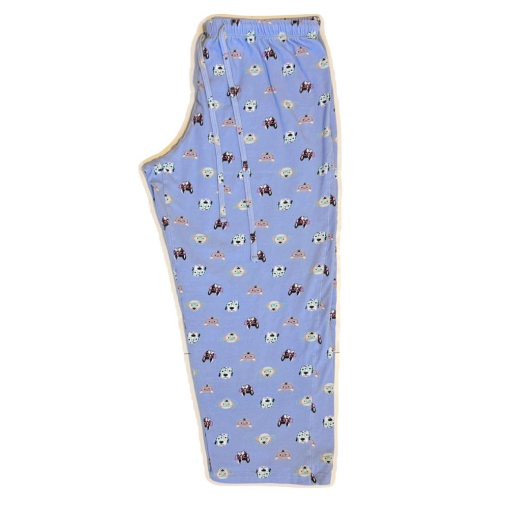 Saint Eve Dogs Wearing Glasses Periwinkle Pajama Pants Small